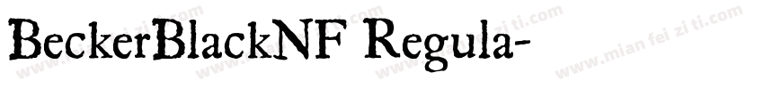 BeckerBlackNF Regula字体转换